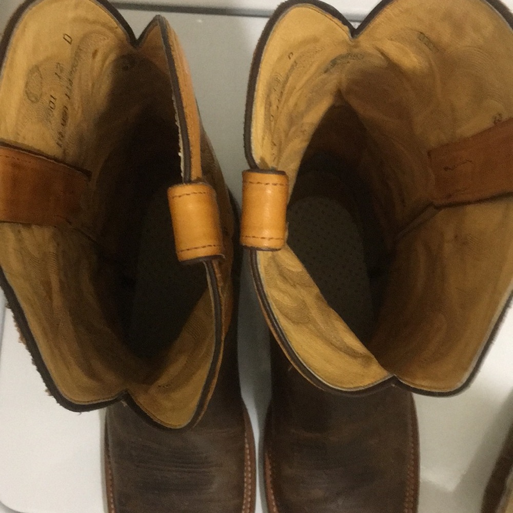 Justin Square Toe Boots EUC Cowboy Western - Picture 7 of 9